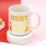 Silver Rudraksha Rakhi Gift Set for Brother with Best Brother Ever Mug