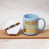 Oxidised Rudraksha Rakhi for Brother with Mug - Raksha Bandhan Gift Set