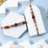 Oxidised Silver & Rudraksha Bead Rakhi Set
