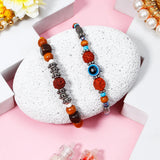 Rudraksha & Evil Eye Bead Rakhi Set