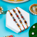 Pack Of 3 Rudraksh Wooden Beads Rakhi