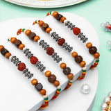 Pack Of 5 Rudraksh Wooden Beads Rakhi