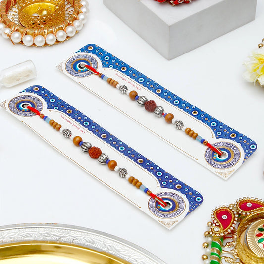 Pack Of 2 Beaded Rudraksh Rakhi