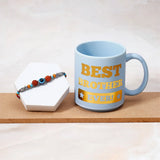 Turquoise Evil Eye Rudraksha Rakhi for Brother with Mug - Raksha Bandhan Gift