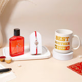 Ruby Mandala Charm Rakhi & UXR Original Perfume Mug Set