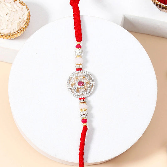 Ruby Mandala Charm Rakhi & UXR Original Perfume Mug Set