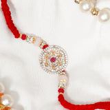 Pack Of 3 Royal Ruby Stone Rakhi