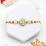 Floral Designer Rakhi for Brother with Perfume - Mandala Rakhi & Archies 01 Musk