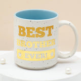 Rakhi Gift Set for Brother with Mug - Turquoise Medallion Designer Rakhi