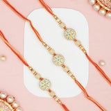 Pack Of 3 Golden Hue Spinning Rakhi