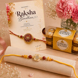 Rakhi Personalized Card with Rakhi and Ferrero Rocher