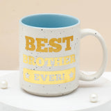 Spinning Rakhi for Brother with Best Brother Ever Mug - Golden Rakhi Gift Set