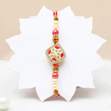 Red Enamel Charm Rakhi & Archies 01 Musk Perfume Mug Set