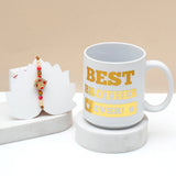 Diamond Pearl Rakhi Gift Set for Brother with Mug