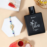 Evil Eye Rakhi for Brother with Perfume - Paisley Charm Rakhi & UXR Royal Life