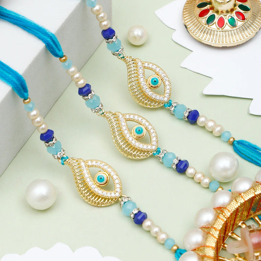 Pack Of 3 Divya Drishti Evil Eye Rakhi