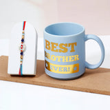 Double Ring Evil Eye Rakhi Gift Set for Brother with Mug