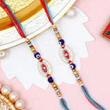 Pack Of 2 Kundan Nazar Evil Eye Rakhi