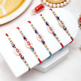 Pack Of 5 Kundan Nazar Evil Eye Rakhi