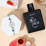Premium Evil Eye Rakhi Gift Set for Brother - Rakhi & UXR Royal Life Perfume