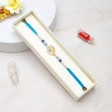 Double Ring & Teardrop Evil Eye Rakhi Set