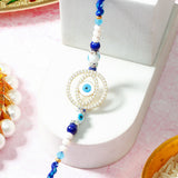 Double Ring & Teardrop Evil Eye Rakhi Set