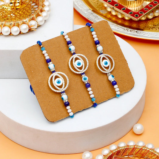 Pack Of 3 Nazar Suraksha Evil Eye Rakhi
