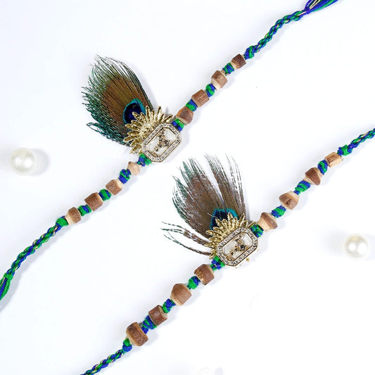 Pack Of 2 Krishna Morpankh Rakhi