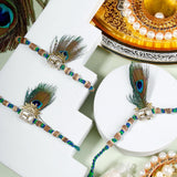 Pack Of 3 Krishna Morpankh Rakhi