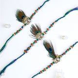 Pack Of 3 Krishna Morpankh Rakhi