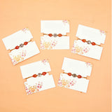 Pack Of 5 Red Leaf Stone Rakhi