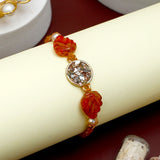Red Leaf Stone Rakhi