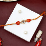 Red Leaf Stone Rakhi