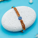 Twin Strand Wooden Evil Eye Rakhi Set