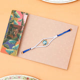 Pack Of 3 Evil Eye Charm Rakhi with White Dori