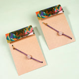Pack Of 2 Blush Bloom Crystal Rakhi
