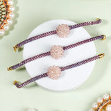Pack Of 3 Blush Bloom Crystal Rakhi