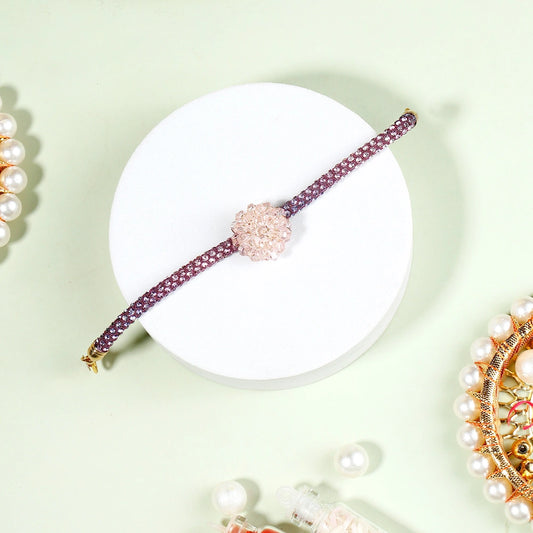 Blush Bloom Crystal Rakhi