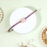Blush Bloom Crystal Rakhi