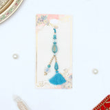 Twin Turquoise Stone Tassel Rakhi Set