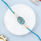 Pack Of 2 Turquoise Stone Rakhi