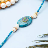 Pack Of 5 Turquoise Stone Rakhi