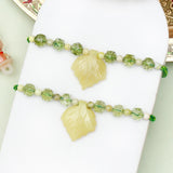 Pack Of 2 Olive Leaf Crystal Rakhi