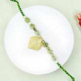 Pack Of 2 Olive Leaf Crystal Rakhi