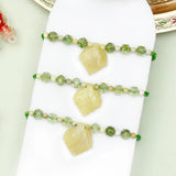 Pack Of 3 Olive Leaf Crystal Rakhi