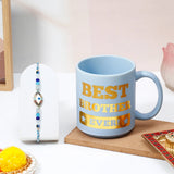 Evil Eye Rakhi for Brother with Best Brother Ever Mug - Marquise Designer Rakhi
