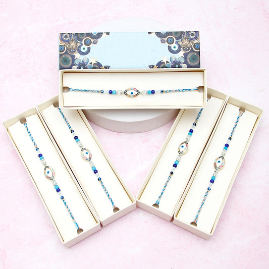 Pack Of 5 Nazar Evil Eye Rakhi