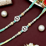 Pack Of 2 Khanda Pastel Green Rakhi