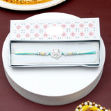 Pack Of 2 Silver Ganesha Mint Rakhi
