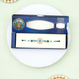 Pack Of 3 Rhinestones Golden Blue Evil Eye Rakhi
